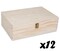 MakerFlo Wood Memory Boxes XL Size - Case of 12 - Black Color